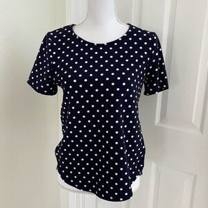 Green Envelope Los Angeles Polka Dot Top Sz Small